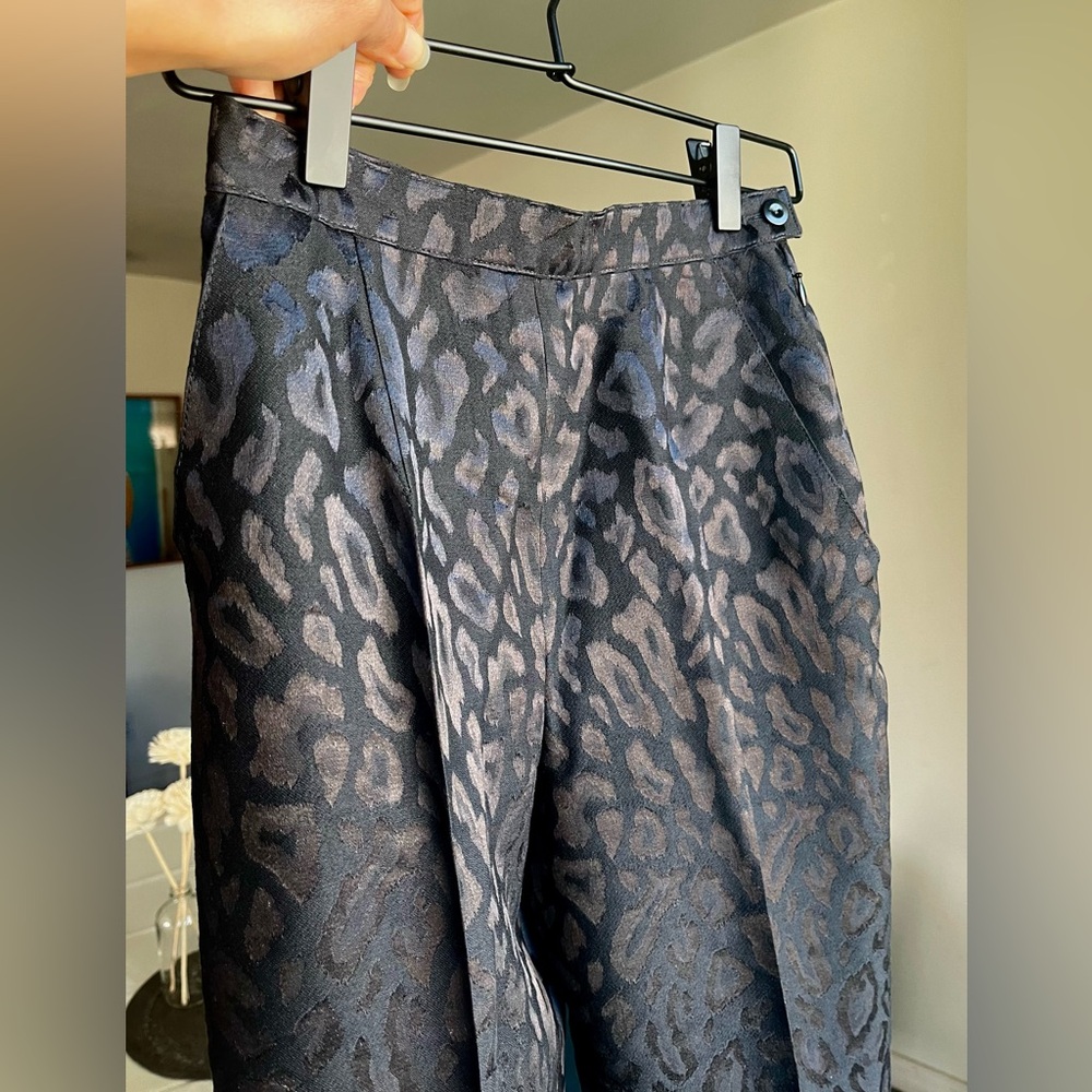 Escada Margaretha Ley Pants Black Leopard